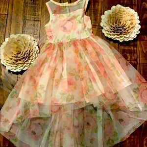 Target XS girls Flowered Drooped Tail Dress